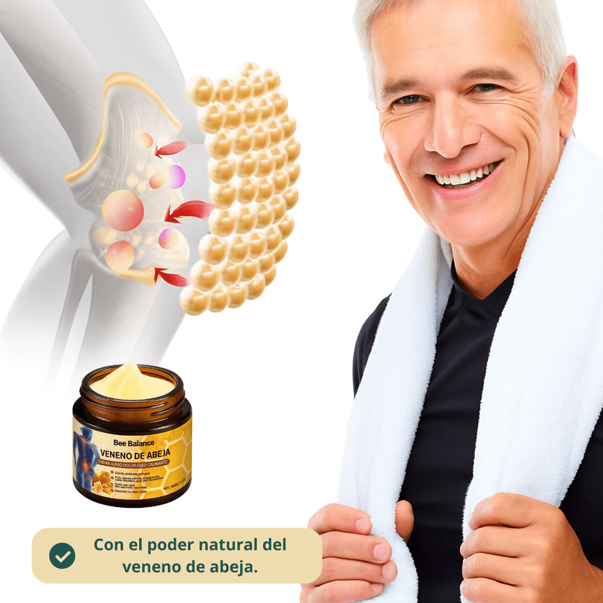 Bee Balance Crema de Alivio Articular con Veneno de Abeja 60grs.